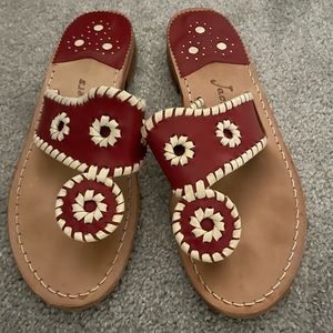 Red and white Jack Rogers